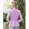 imageGRACE KARIN Women Cardigan Sweaters 2025 FallLong Sleeve Cropped Sweater Coat TrendyButton Front Peplum Tops LightweightPurple