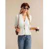imageGRACE KARIN Women Cardigan Sweaters 2025 FallLong Sleeve Cropped Sweater Coat TrendyButton Front Peplum Tops LightweightWhite