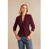 imageGRACE KARIN Women Cardigan Sweaters 2025 FallLong Sleeve Cropped Sweater Coat TrendyButton Front Peplum Tops LightweightWine Red
