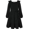 imageGRACE KARIN Girls Ruffled Dress 614Y Fall Long Sleeves Christmas Party Festive DressesBlack