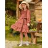 imageGRACE KARIN Girls Ruffled Dress 614Y Fall Long Sleeves Christmas Party Festive DressesBrown