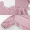 imageGRACE KARIN Girls Ruffled Dress 614Y Fall Long Sleeves Christmas Party Festive DressesLight Pink