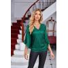 imageGRACE KARIN Womens Sparkly Sequin Tops34 Sleeve Glitter Party Dressy BlouseVNeck Disco Evening Club Concert ShirtBluegreen