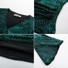 imageGRACE KARIN Womens Sparkly Sequin Tops34 Sleeve Glitter Party Dressy BlouseVNeck Disco Evening Club Concert ShirtGreen on Black