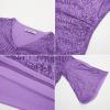 imageGRACE KARIN Womens Sparkly Sequin Tops34 Sleeve Glitter Party Dressy BlouseVNeck Disco Evening Club Concert ShirtLavender