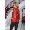imageGRACE KARIN Womens Sparkly Sequin Tops34 Sleeve Glitter Party Dressy BlouseVNeck Disco Evening Club Concert ShirtRed