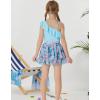 imageGRACE KARIN Girls Swimsuit with Skirt One Piece Bathing Suit Swimwear 614YBlue
