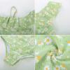 imageGRACE KARIN Girls Swimsuit with Skirt One Piece Bathing Suit Swimwear 614YLight Green Daisy