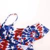 imageGRACE KARIN Girls Swimsuit with Skirt One Piece Bathing Suit Swimwear 614YRed and Blue Tiedye