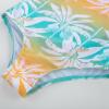 imageGRACE KARIN Girls Swimsuit with Skirt One Piece Bathing Suit Swimwear 614YYellow Green Coconut Tree