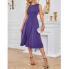 imageGRACE KARIN Womens Sleeveless Cocktail Party Dress 2025 Wedding Guest Vintage A Line Midi Dresses with PocketsPurple