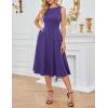 imageGRACE KARIN Womens Sleeveless Cocktail Party Dress 2025 Wedding Guest Vintage A Line Midi Dresses with PocketsPurple