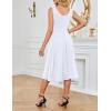 imageGRACE KARIN Womens Sleeveless Cocktail Party Dress 2025 Wedding Guest Vintage A Line Midi Dresses with PocketsWhite