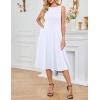 imageGRACE KARIN Womens Sleeveless Cocktail Party Dress 2025 Wedding Guest Vintage A Line Midi Dresses with PocketsWhite