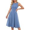 imageGRACE KARIN Womens Sleeveless Cocktail Party Dress 2025 Wedding Guest Vintage A Line Midi Dresses with PocketsBlue