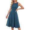 imageGRACE KARIN Womens Sleeveless Cocktail Party Dress 2025 Wedding Guest Vintage A Line Midi Dresses with PocketsBluegreen