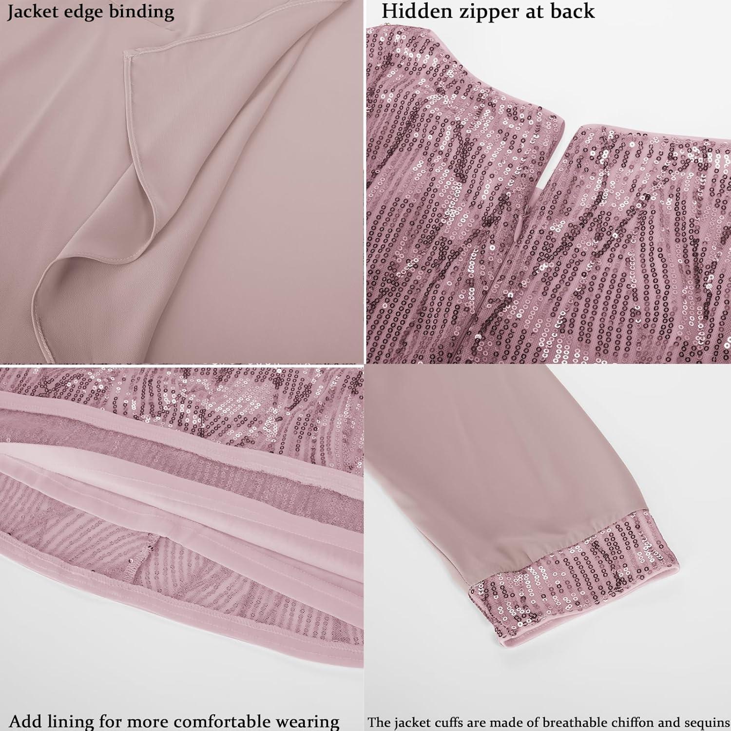 imageGRACE KARIN Womens Sequin Dress  Wedding Guest ampamp Mother of The Bride Formal Dress  Two Piece Knee LengthGray Purple