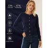 imageGRACE KARIN Cardigan Sweaters for Women Fall Fashion Crew Neck Button up Cardigan Long Sleeve Lightweight Cardigans 2025Navy Blue