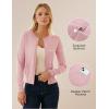 imageGRACE KARIN Cardigan Sweaters for Women Fall Fashion Crew Neck Button up Cardigan Long Sleeve Lightweight Cardigans 2025Pink