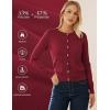 imageGRACE KARIN Cardigan Sweaters for Women Fall Fashion Crew Neck Button up Cardigan Long Sleeve Lightweight Cardigans 2025Red