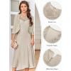 imageGRACE KARIN Grandma of The Bridal DressWeddings Cocktail Evening Dresse for Women Lace Sequins Midi Dresses with JacketsApricot