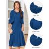 imageGRACE KARIN Grandma of The Bridal DressWeddings Cocktail Evening Dresse for Women Lace Sequins Midi Dresses with JacketsDark Blue