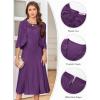imageGRACE KARIN Grandma of The Bridal DressWeddings Cocktail Evening Dresse for Women Lace Sequins Midi Dresses with JacketsPurple