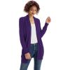 imageGRACE KARIN Women Lightweight Cardigan Sweaters with Pocket Long Sleeve ShrugsDark Purple