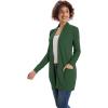 imageGRACE KARIN Women Lightweight Cardigan Sweaters with Pocket Long Sleeve ShrugsElm Green