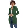 imageGRACE KARIN Women Lightweight Cardigan Sweaters with Pocket Long Sleeve ShrugsElm Green