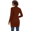 imageGRACE KARIN Women Lightweight Cardigan Sweaters with Pocket Long Sleeve ShrugsRusset Brown