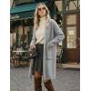 imageGRACE KARIN Women Long Sweater Blazers 2025 Open Front Knit Cardigan Dressy Soft Lapel Jacket with PocketsGrey
