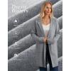 imageGRACE KARIN Women Long Sweater Blazers 2025 Open Front Knit Cardigan Dressy Soft Lapel Jacket with PocketsGrey