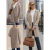 imageGRACE KARIN Women Long Sweater Blazers 2025 Open Front Knit Cardigan Dressy Soft Lapel Jacket with PocketsKhaki