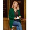 imageGRACE KARIN Womens 2025 Long Sleeve Open Front Knit Cardigan Notch Collar Sweater Blazer Jacket Fall Winter ClothingDeep Green