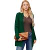 imageGRACE KARIN Womens 2025 Long Sleeve Open Front Knit Cardigan Notch Collar Sweater Blazer Jacket Fall Winter ClothingDeep Green