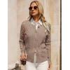 imageGRACE KARIN Womens Cable Knit Cardigan Sweaters Button Down Cardigans 2025 Fall Casual Long Sleeve TopsKhaki
