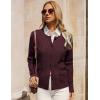 imageGRACE KARIN Womens Cable Knit Cardigan Sweaters Button Down Cardigans 2025 Fall Casual Long Sleeve TopsWine Red