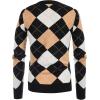 imageGRACE KARIN Womens Cardigan Sweater Fall Long Sleeve Argyle Sweater V Neck Button Up Cardigan Color Block Preppy ClothesPlaid Camel White