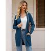 imageGRACE KARIN Womens Long Cardigan Sweater Open Front Classic Knitted Lightweight Sweater with PocketsCerulean