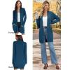 imageGRACE KARIN Womens Long Cardigan Sweater Open Front Classic Knitted Lightweight Sweater with PocketsCerulean