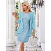 imageGRACE KARIN Womens Sequin Dress  Wedding Guest ampamp Mother of The Bride Formal Dress  Two Piece Knee LengthAqua Blue