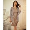 imageGRACE KARIN Womens Sequin Dress  Wedding Guest ampamp Mother of The Bride Formal Dress  Two Piece Knee LengthKhaki Gray