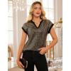 imageGRACE KARIN Womens Sequin Sparkly Tops Cap Sleeve Dressy Blouses Glitter Party Tops V Neck Disco Shirts Club Concert OutfitsBlack Gold