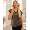 imageGRACE KARIN Womens Sequin Sparkly Tops Cap Sleeve Dressy Blouses Glitter Party Tops V Neck Disco Shirts Club Concert OutfitsBlack Gold