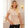 imageGRACE KARIN Womens Sequin Sparkly Tops Cap Sleeve Dressy Blouses Glitter Party Tops V Neck Disco Shirts Club Concert OutfitsChampagne