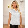 imageGRACE KARIN Womens Sequin Sparkly Tops Cap Sleeve Dressy Blouses Glitter Party Tops V Neck Disco Shirts Club Concert OutfitsSilver