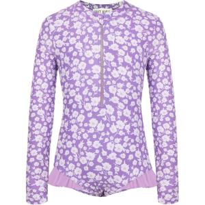 imageGRACE KARIN Girls One Piece Swimsuits Long Sleeve Bathing Suits Swimwear 514YPurple Daisy