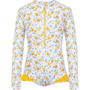 imageGRACE KARIN Girls One Piece Swimsuits Long Sleeve Bathing Suits Swimwear 514YYellow Daisy