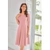 imageGRACE KARIN Fall Dresses for Women 2025 Casual 34 Sleeve Dress A Line Fit and Flare Midi Dress with PocketsDusty Pink